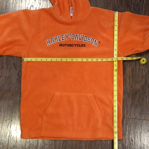 Harley-Davidson Orange sherpa fleece Hoodie youth XL - Picture 5 of 5